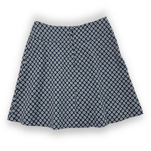 Anthropologie Maeve Fourth Street Swing Blue Pattern Skirt Womens Size 10 - Picture 2 of 13